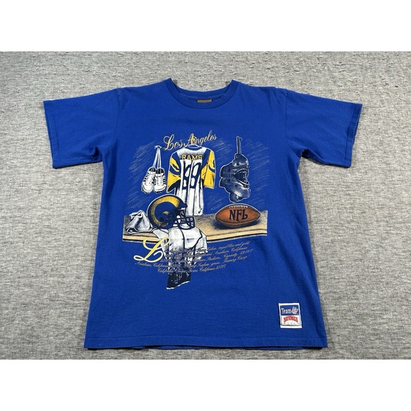 Vintage Nutmeg Los Angeles Rams Mens Medium Blue Single Stitched Embroidered - Picture 1 of 13